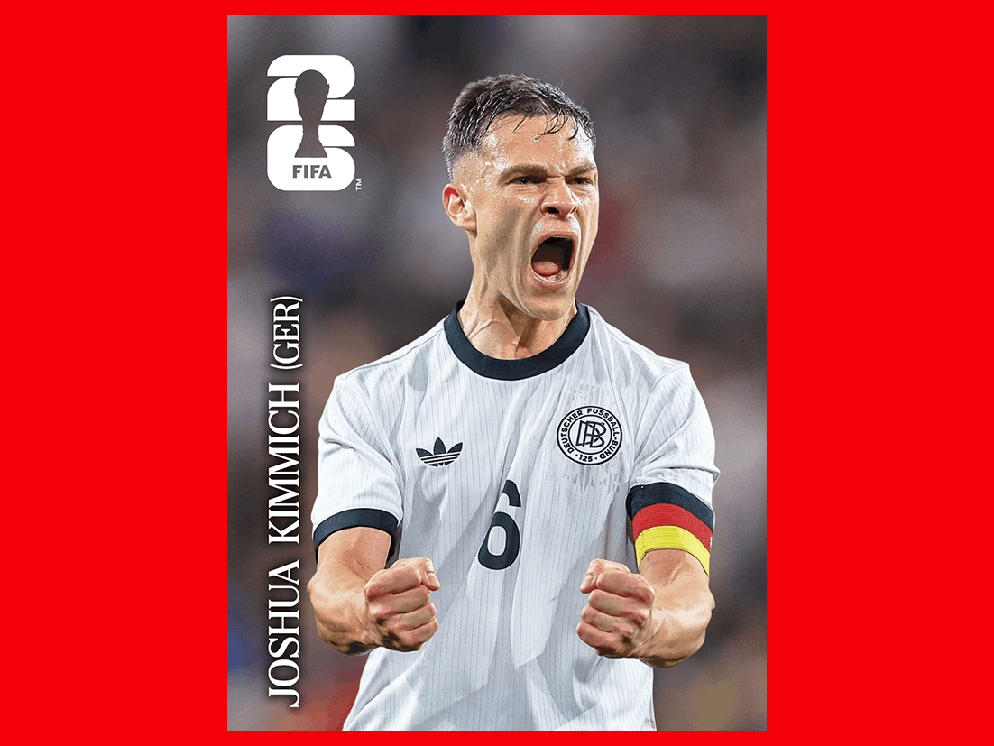 Figuritas individuales de Yamal, Giménez, Kimmich, Kane, Gvardiol, Valverde, Lerma, Valencia, E. Martínez, Van Dijk, Davies, Magalhães, Camavinga, L. Martínez
