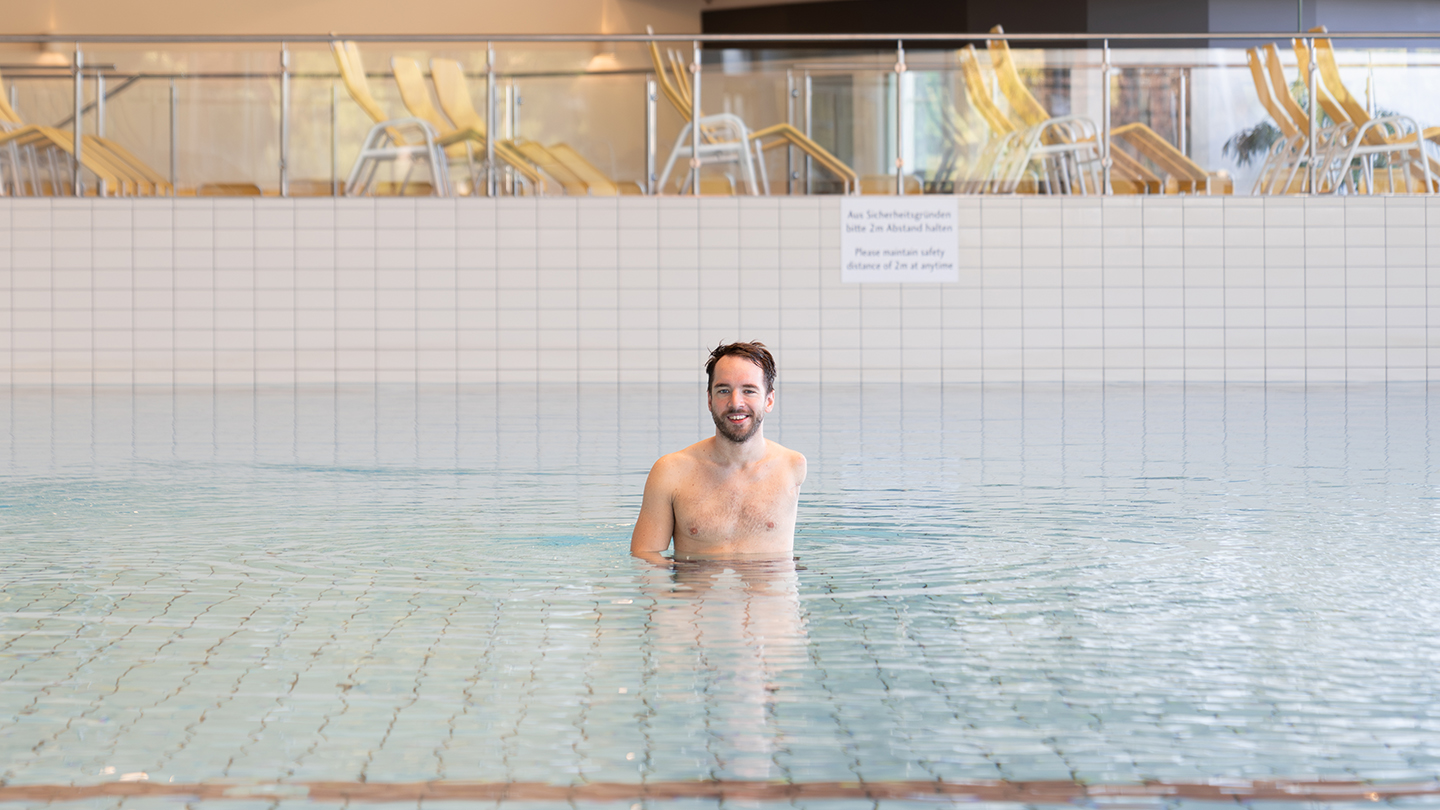 Andreas Onea beim Schwimmtraining