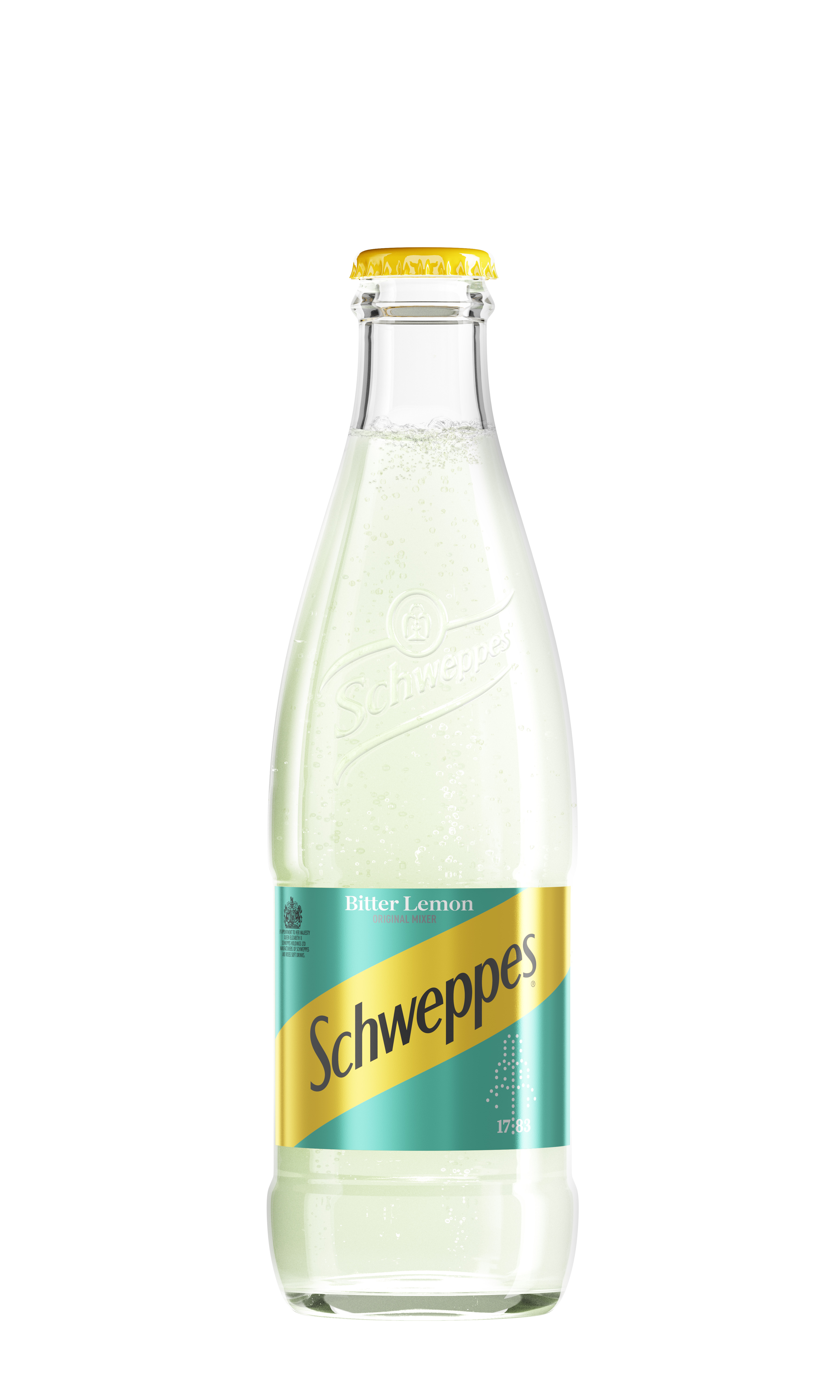 Schweppes Bitter Lemon flašica sa bijelom pozadinom