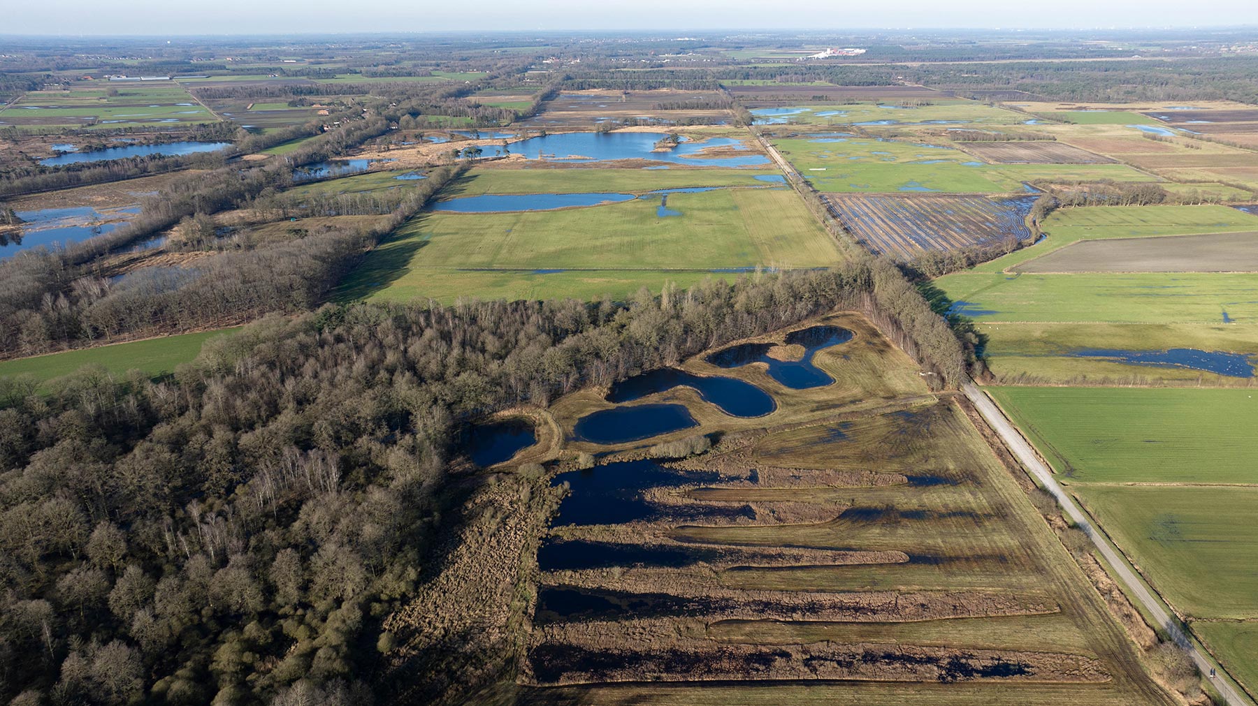 Luchtfoto van Turnhoutse Modderven - Foto: Olivier Ceulemans