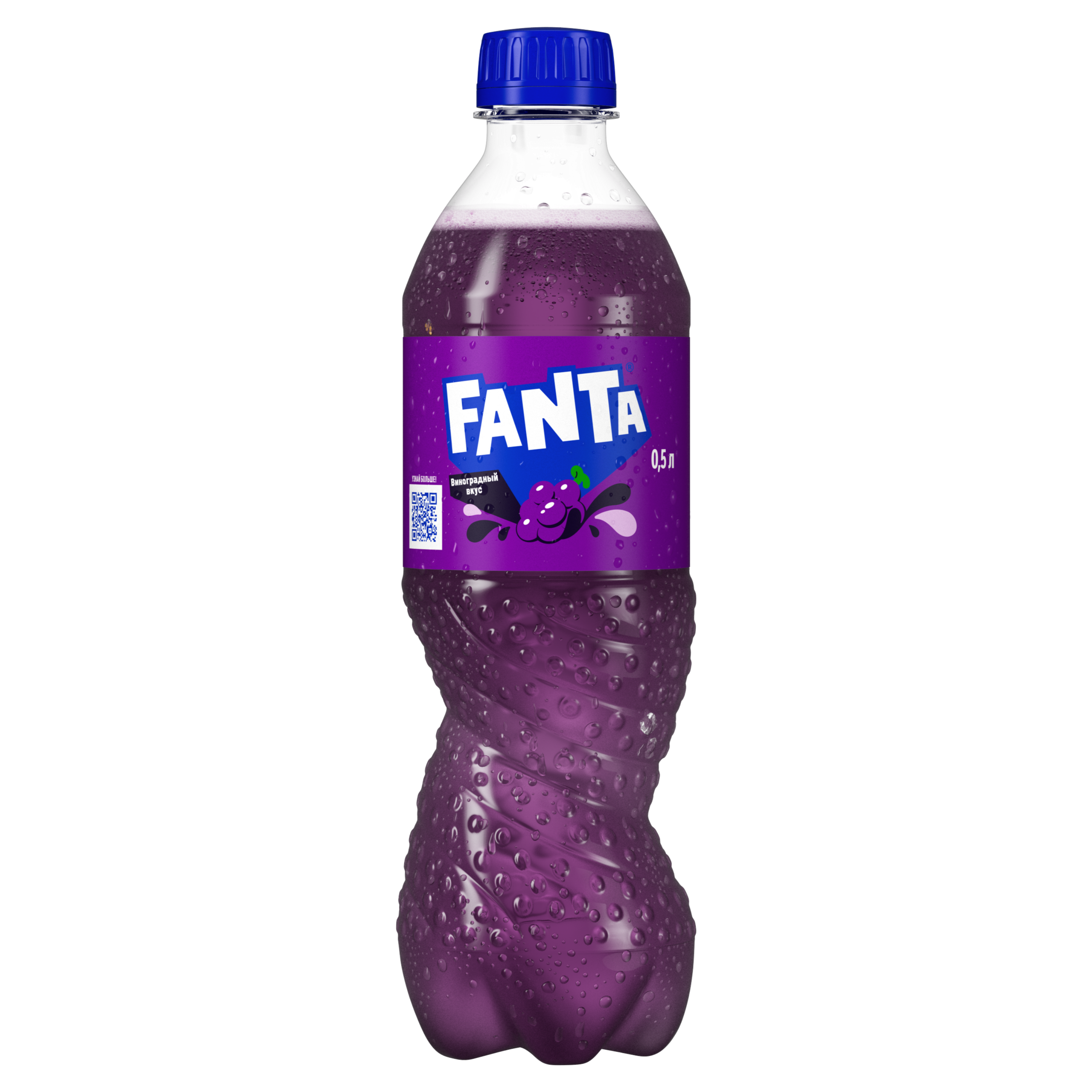 Бутылка Fanta со вкусом винограда