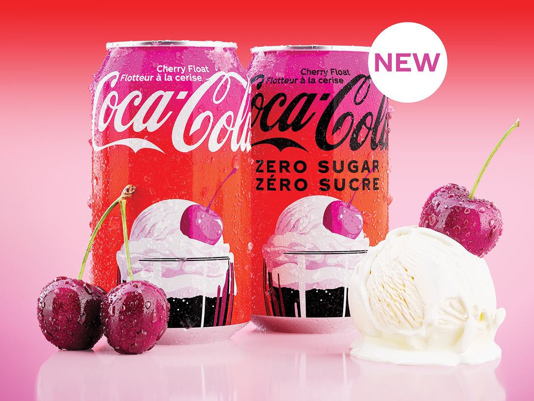 coca-cola cherry float cans