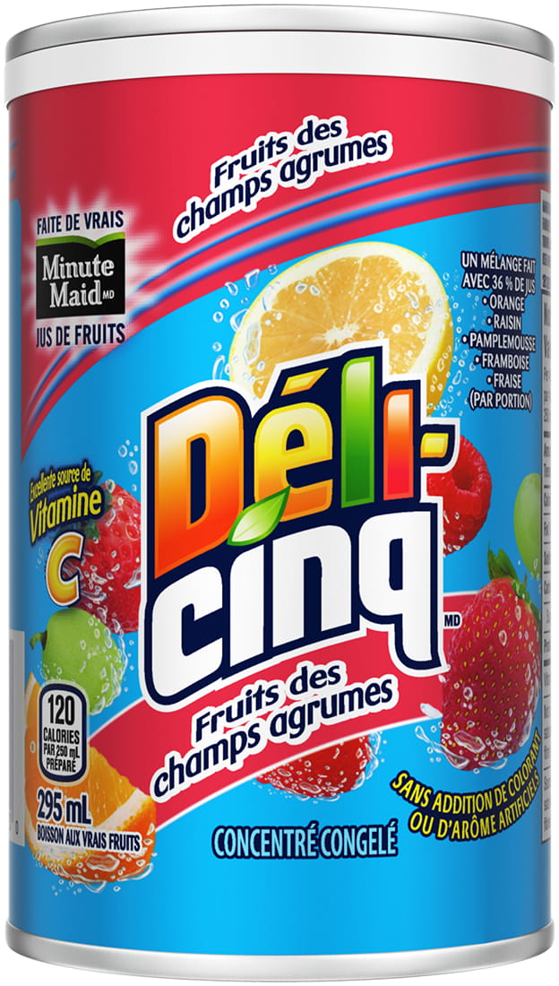 Déli-cinq Fruits des champs agrumes 295 mL boîte surgelée