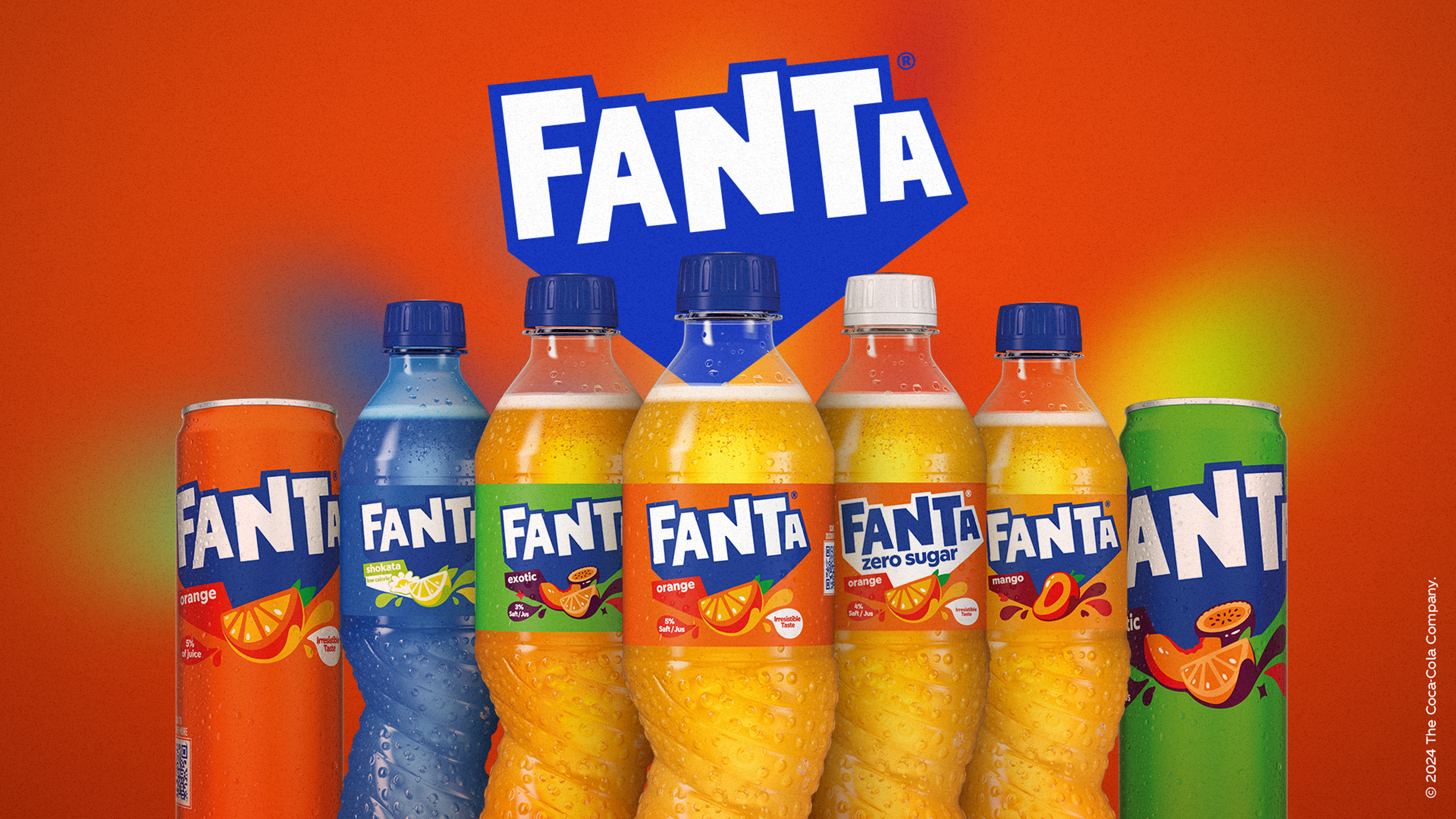 PET-Flaschen und Dosen Fanta