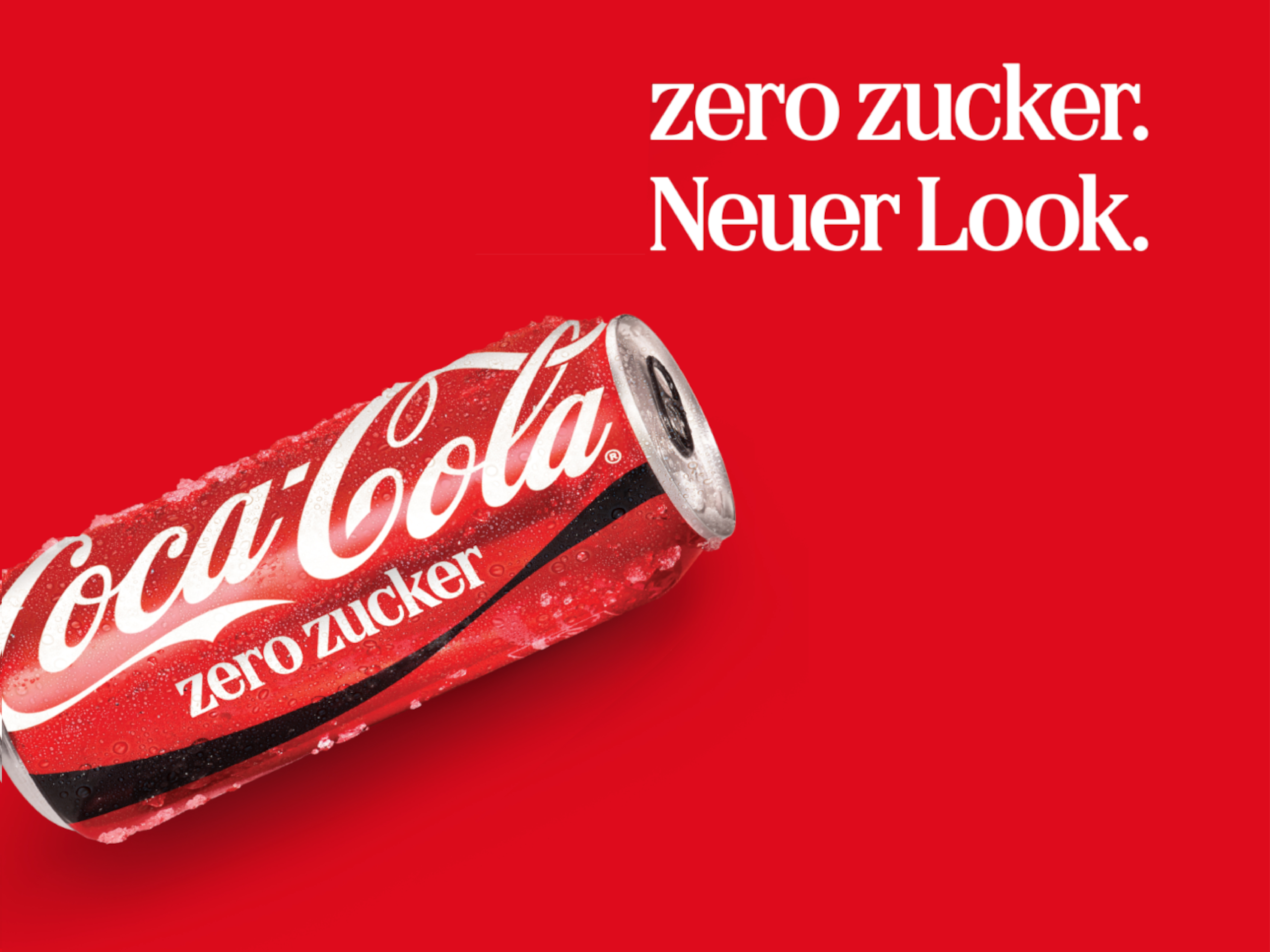 Das neue Logo für Coca-Cola Zero Zucker