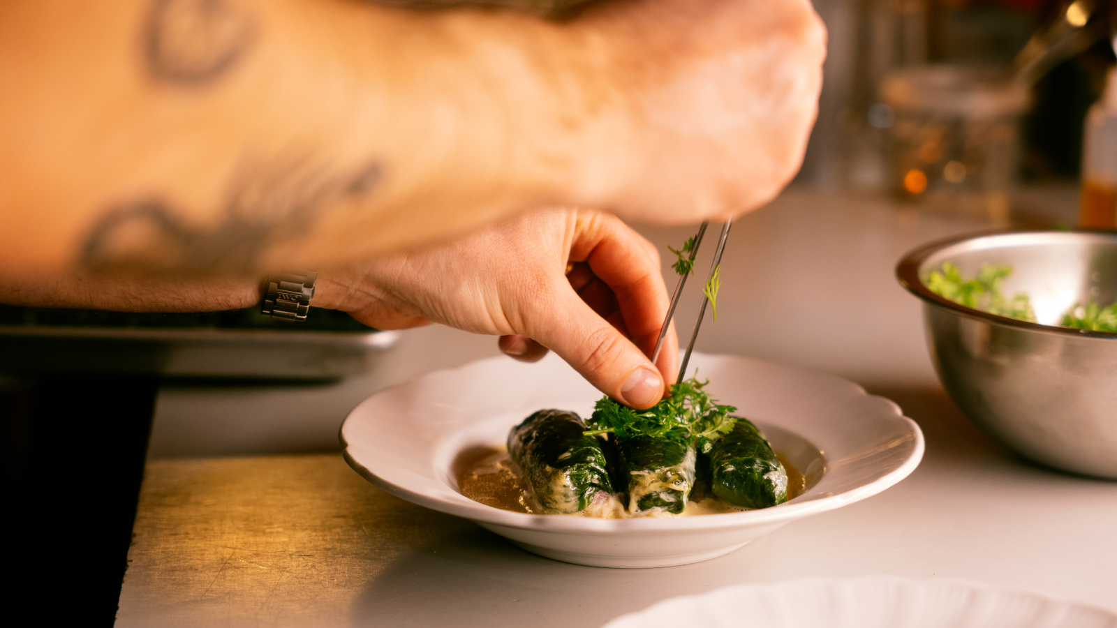 Capuns are arranged on a plate