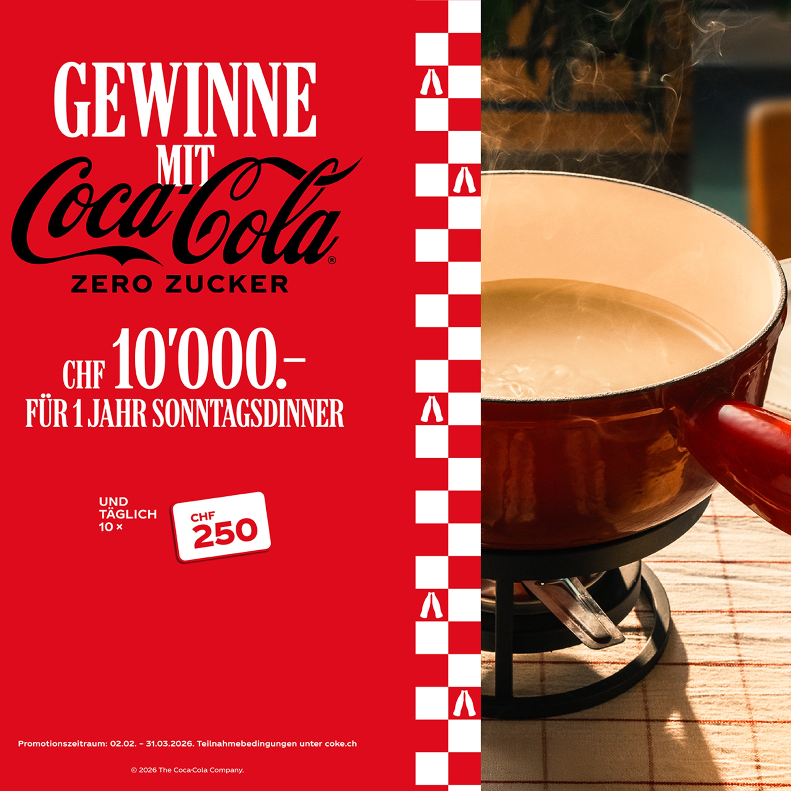 Coca-Cola App auf dem Smartphone mit Preise, Spiele und News Ikonen