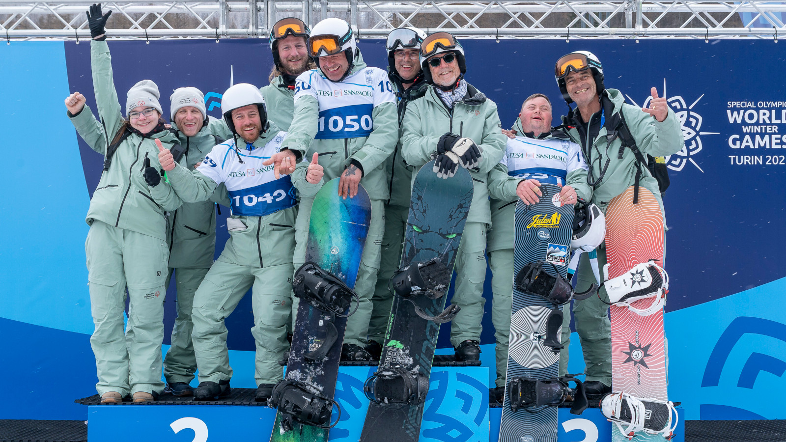 Athletinnen und Athleten des Teams Switzerland in Aktion anlässlich der Special Olympics World Winter Games Turin 2025, vom 8. bis 15. März 2025 in Turin, Sestriere, Pragelato und Bardonecchia. (WeArePepper/ Claudio Kernen)