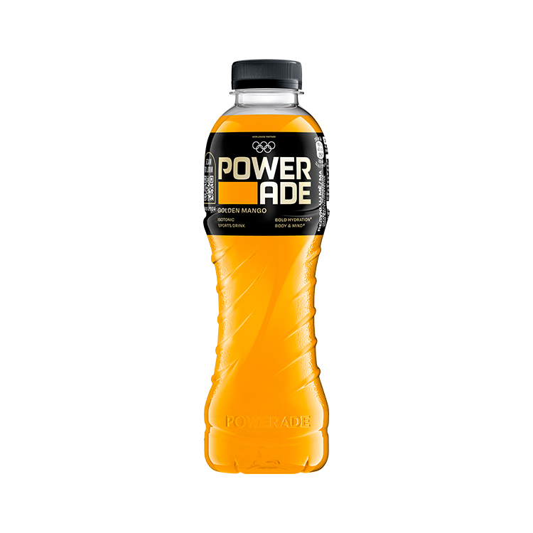 Powerade Golden Mango sportovní izotonický nápoj PET lahev