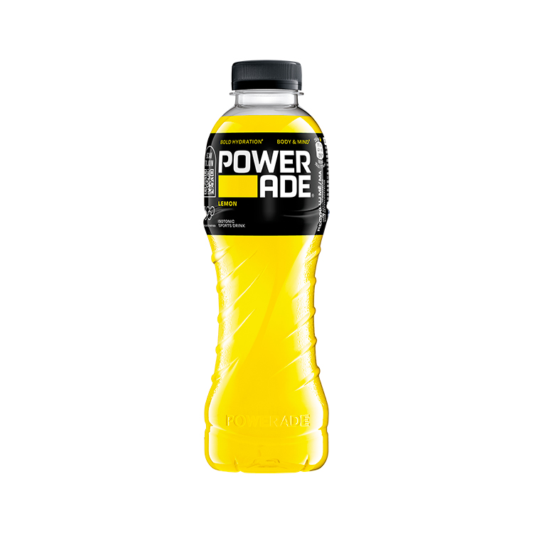 Powerade Lemon, citronový sportovní izotonický nápoj PET lahev