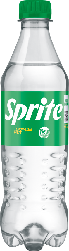 Sprite’i sidruni-laimi maitsega plastpudel rohelise sildi ja korgiga.