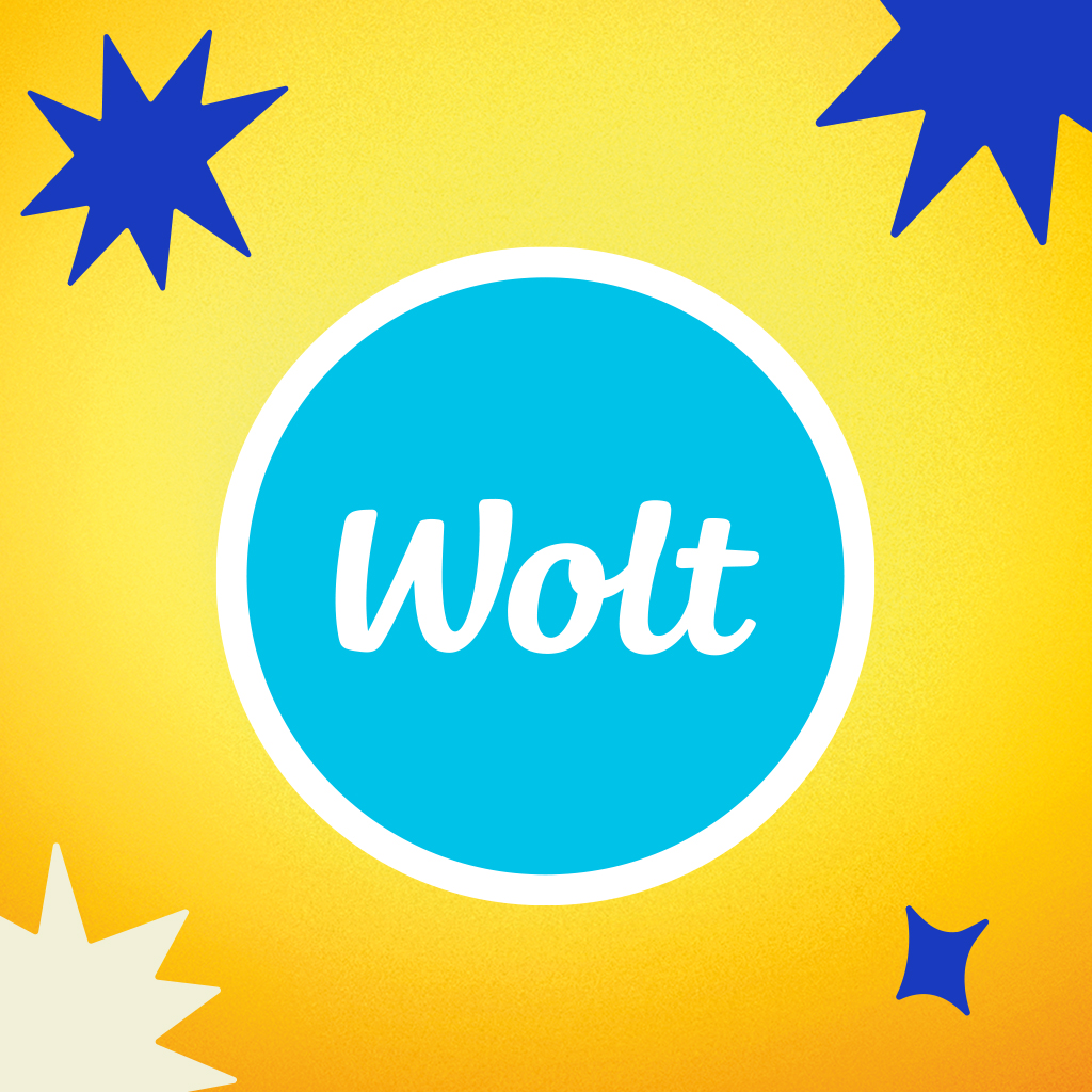 Wolti logo kollasel taustal.