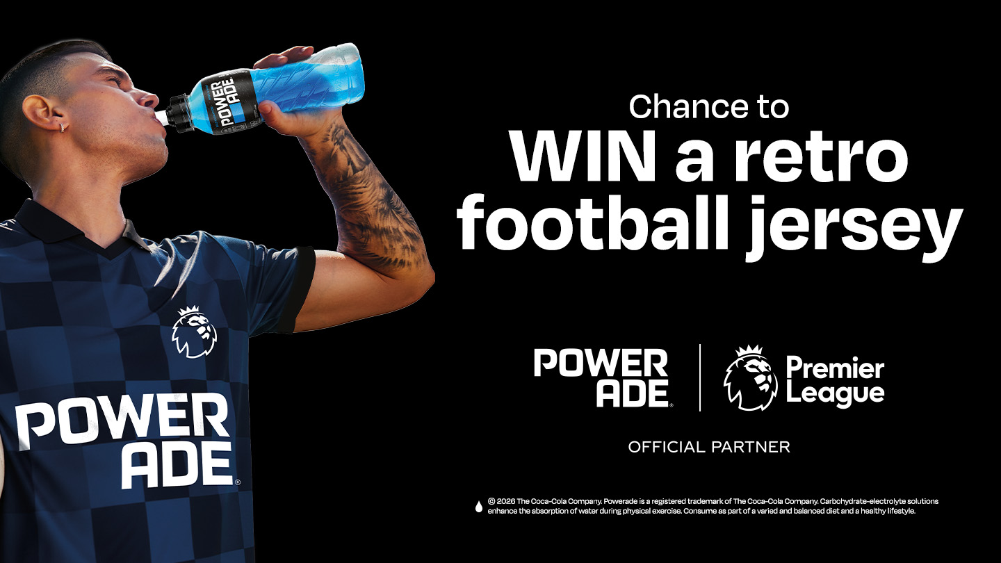 Powerade EPL - win a retro football jersey