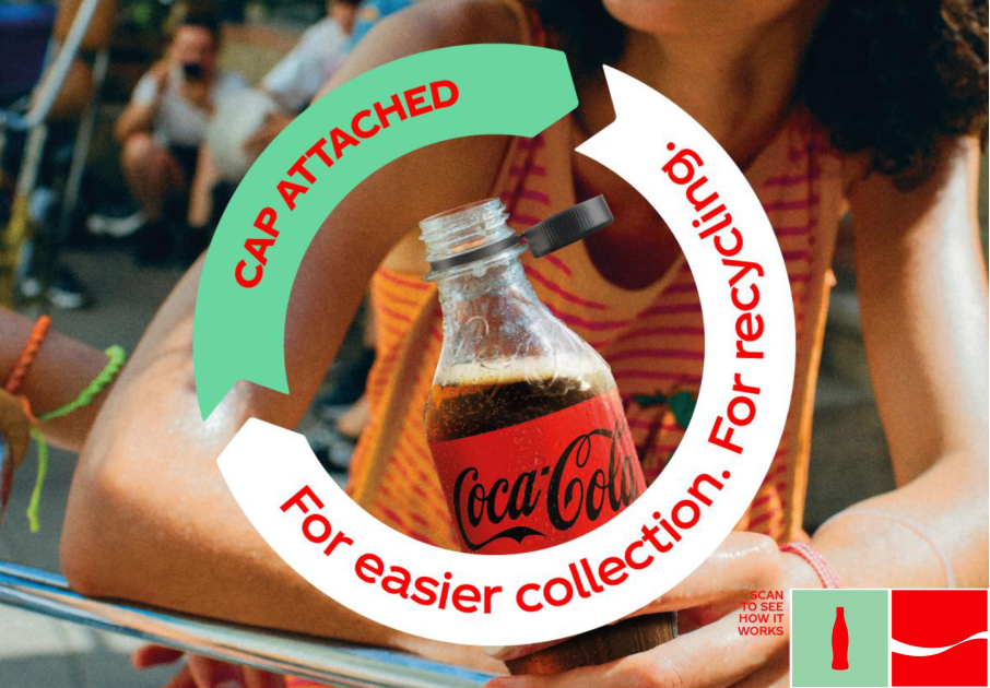 Capp Attached - For easier collection. For recycling.