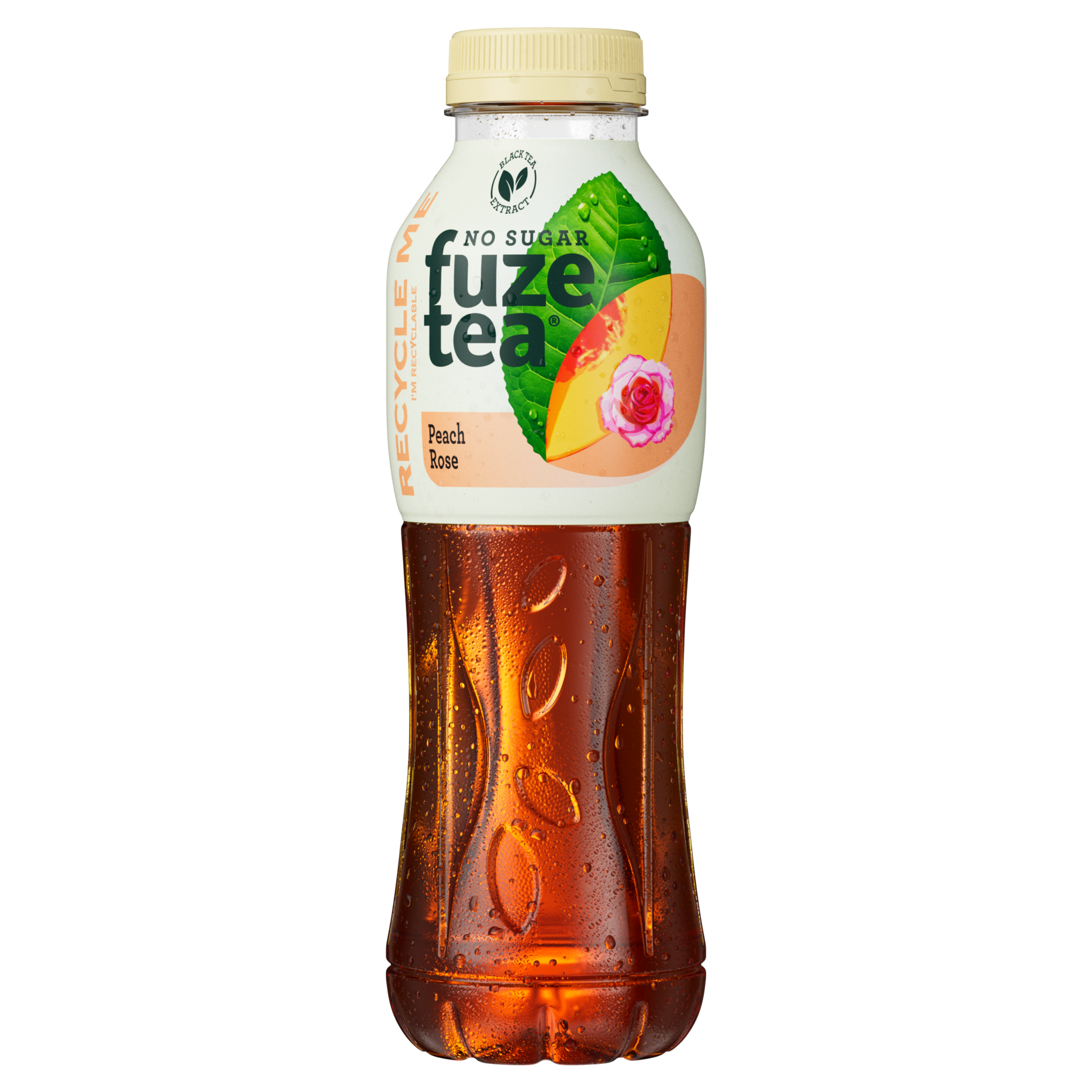 Fuzetea Black Ice Tea Peach & Rose Χωρίς Ζάχαρη