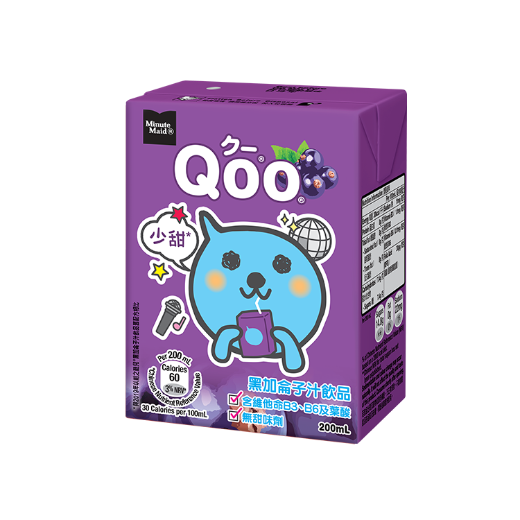 Minute Maid 酷兒黑加侖子汁飲品包裝