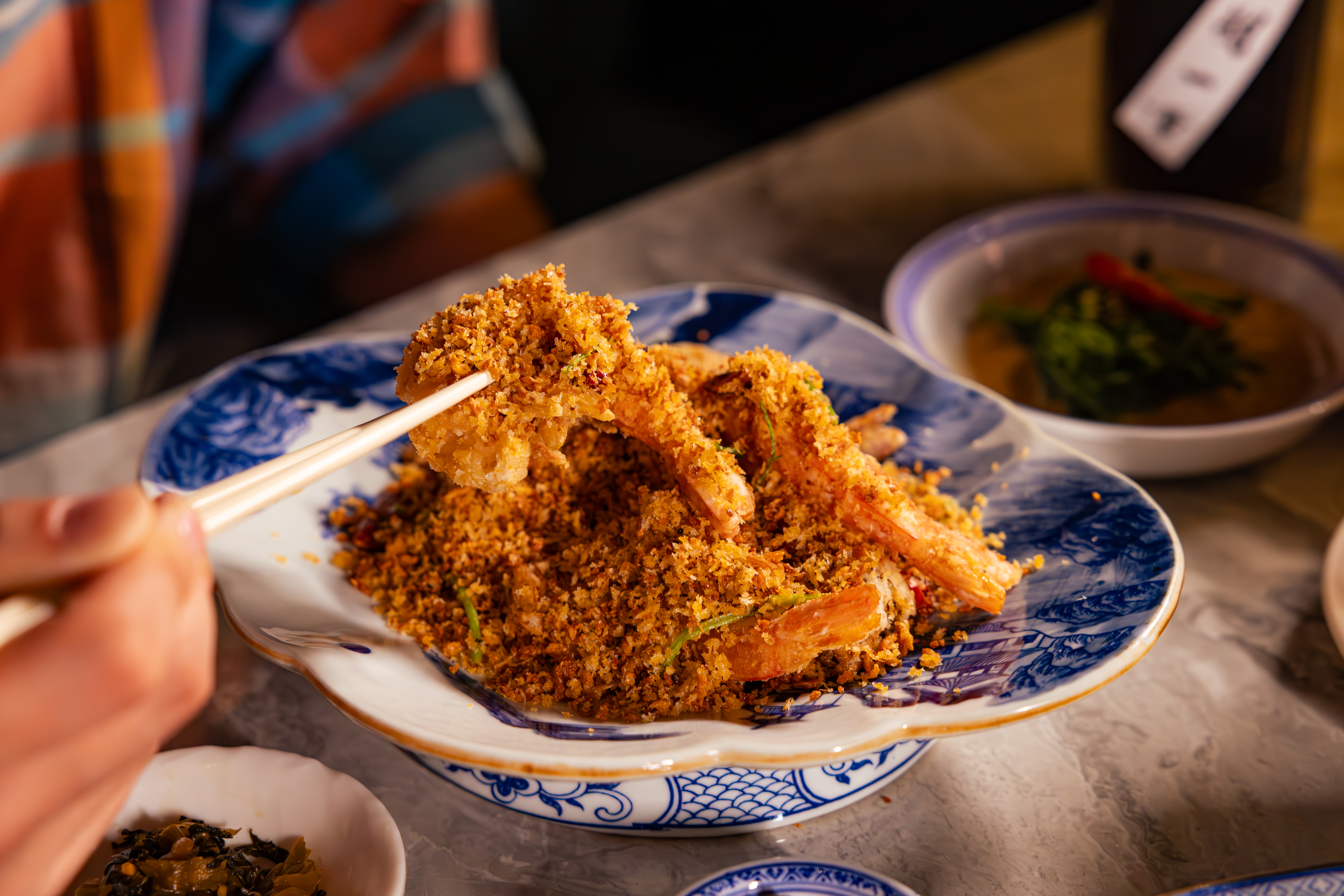 웨이 티하우스 앤 레스토랑의 대표 메뉴 피풍당 새우