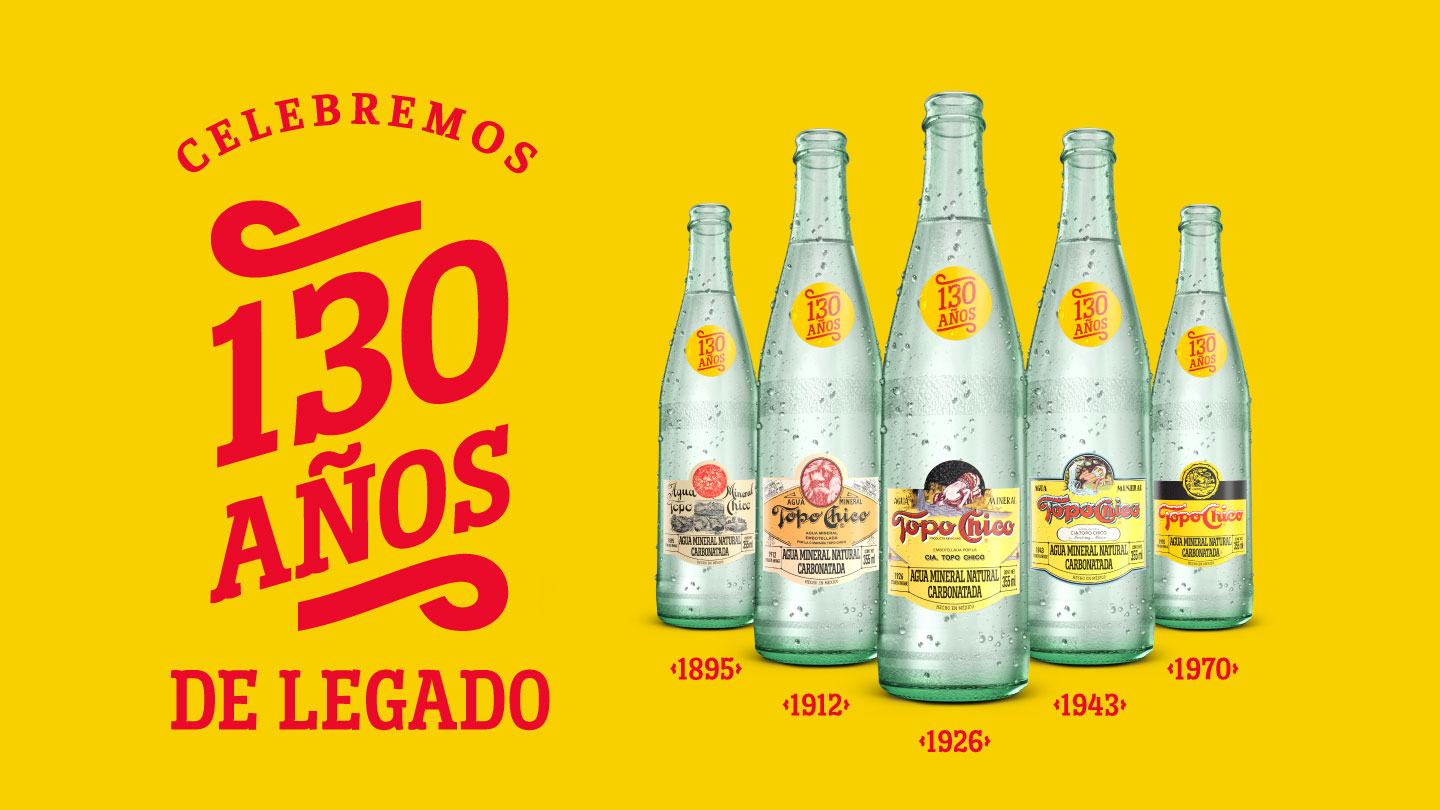 Botellas de bebida Topo-Chico