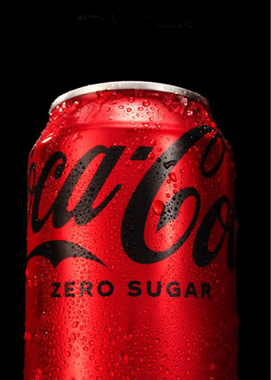 Een blikje Coca‑Cola Zero Sugar
