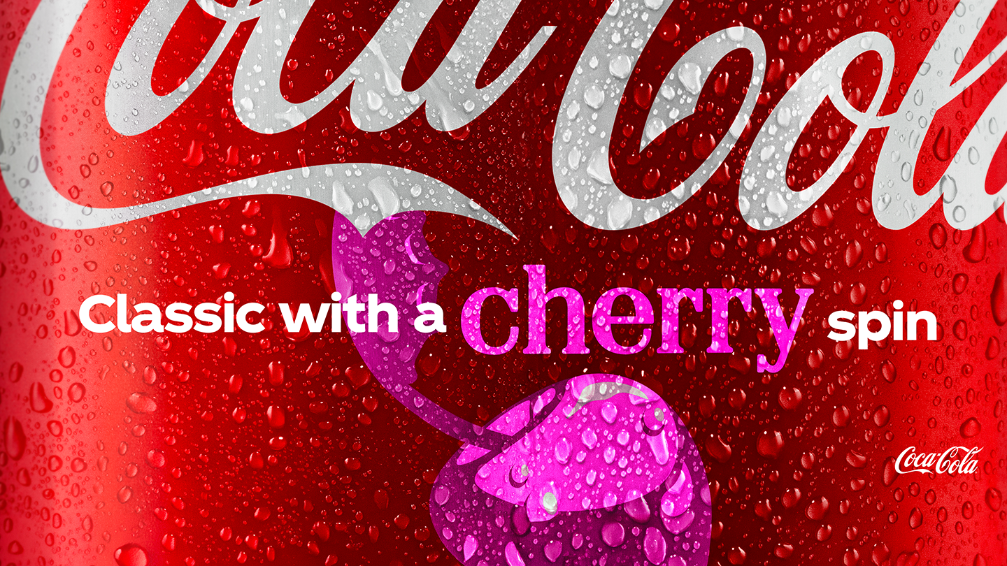 coca-cola zero sugar baner sa crvenom pozadinom, limenkom i crnim logom