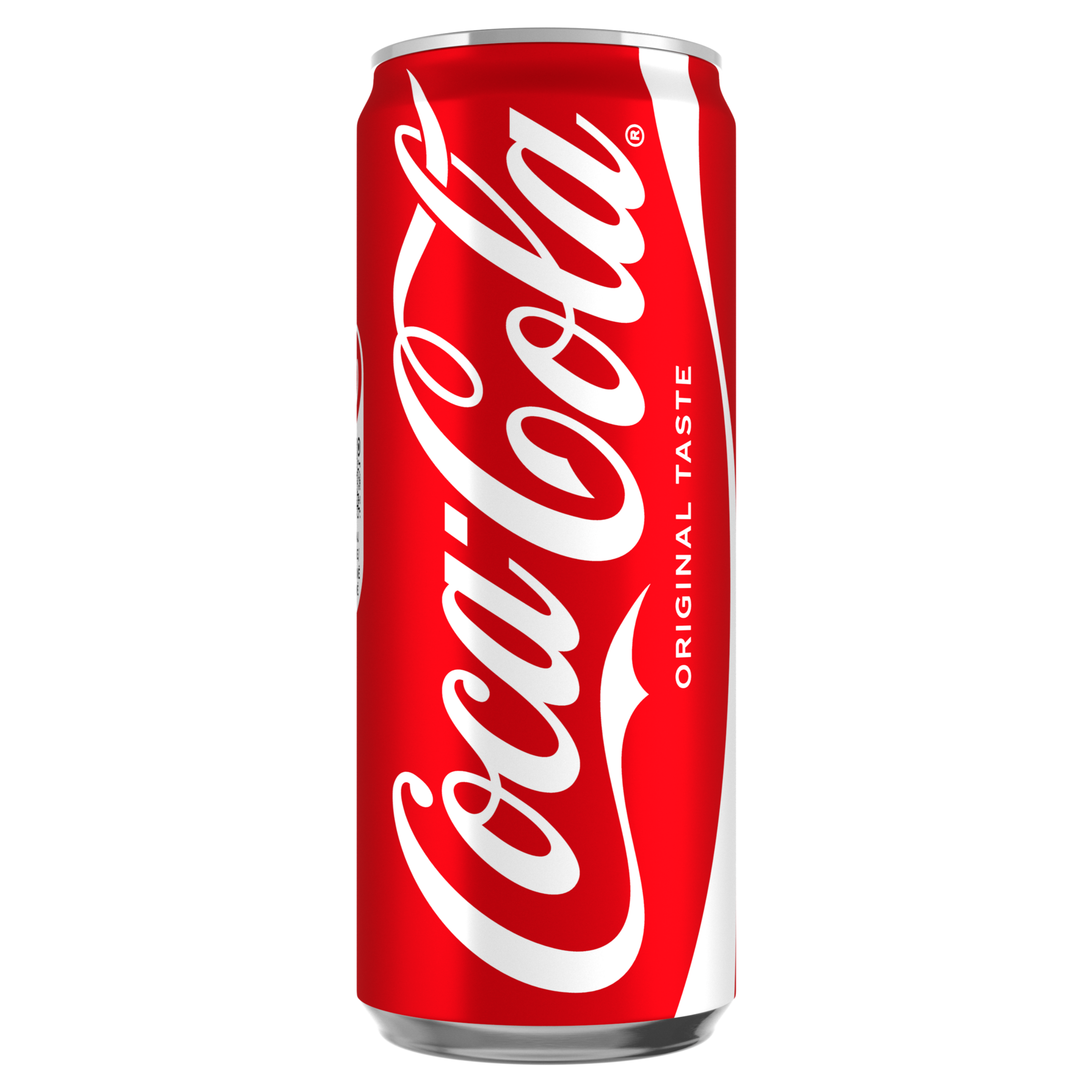 Crvena limenka Coca-Cola Original Taste sa belim logotipom i natpisom "Delicious & Refreshing".