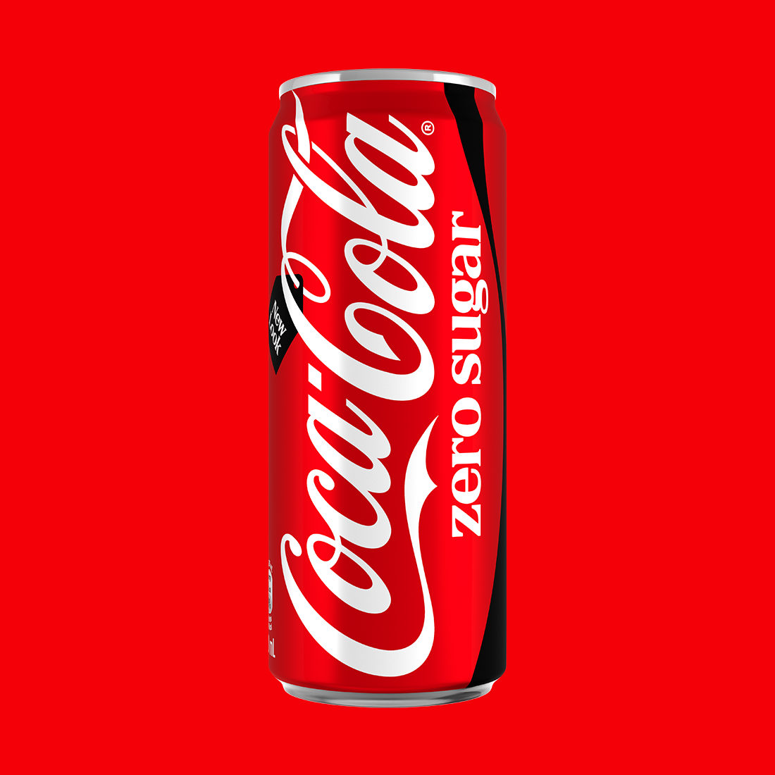 Coca-Cola Zero Sugar can on white background
