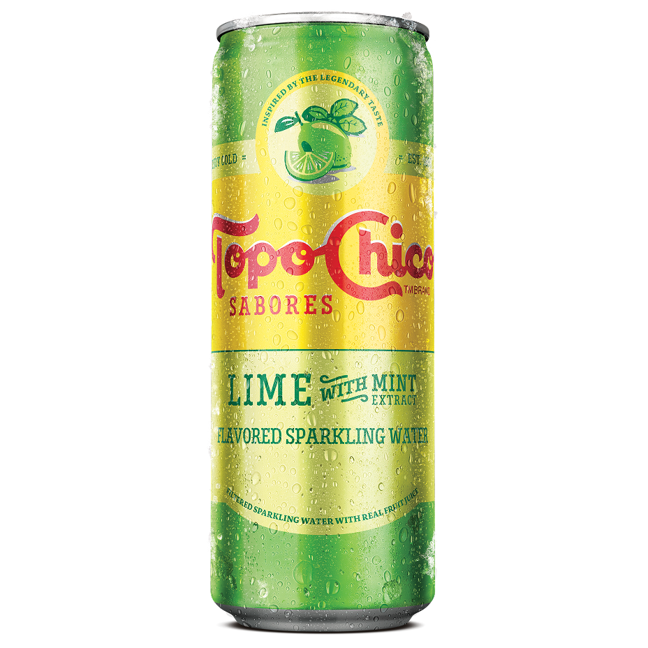 Topo Chico Sabores Lime with Mint Extract- 12 oz 4 pack