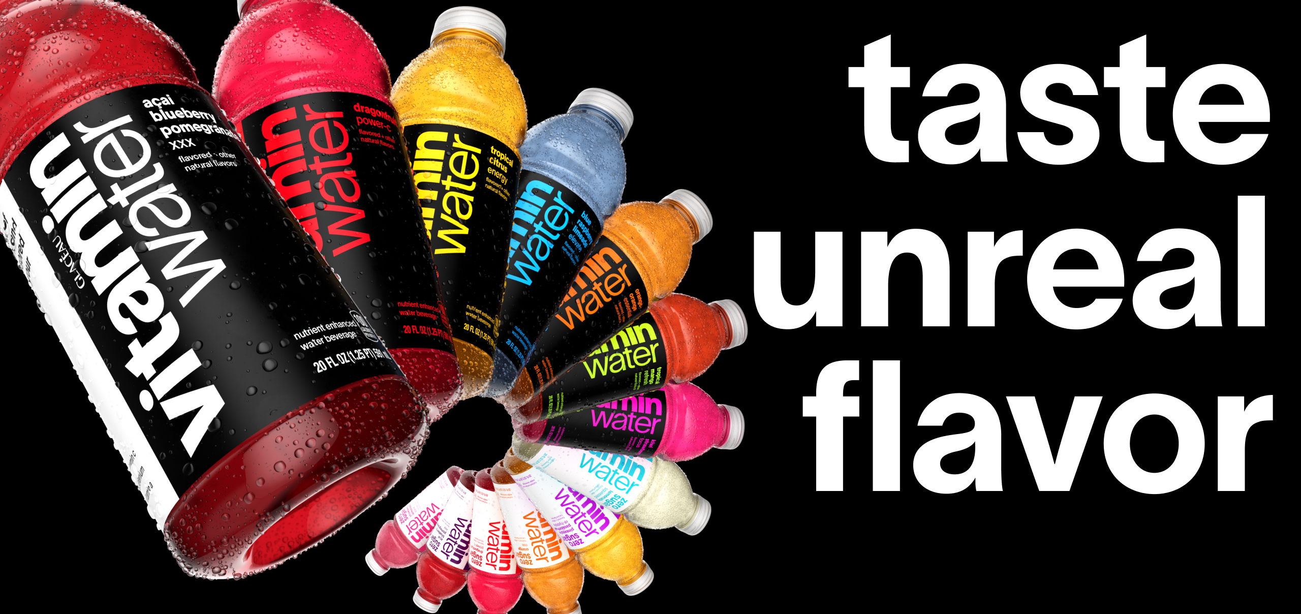new look, new flavors, new era: taste unreal flavor with vitaminwater