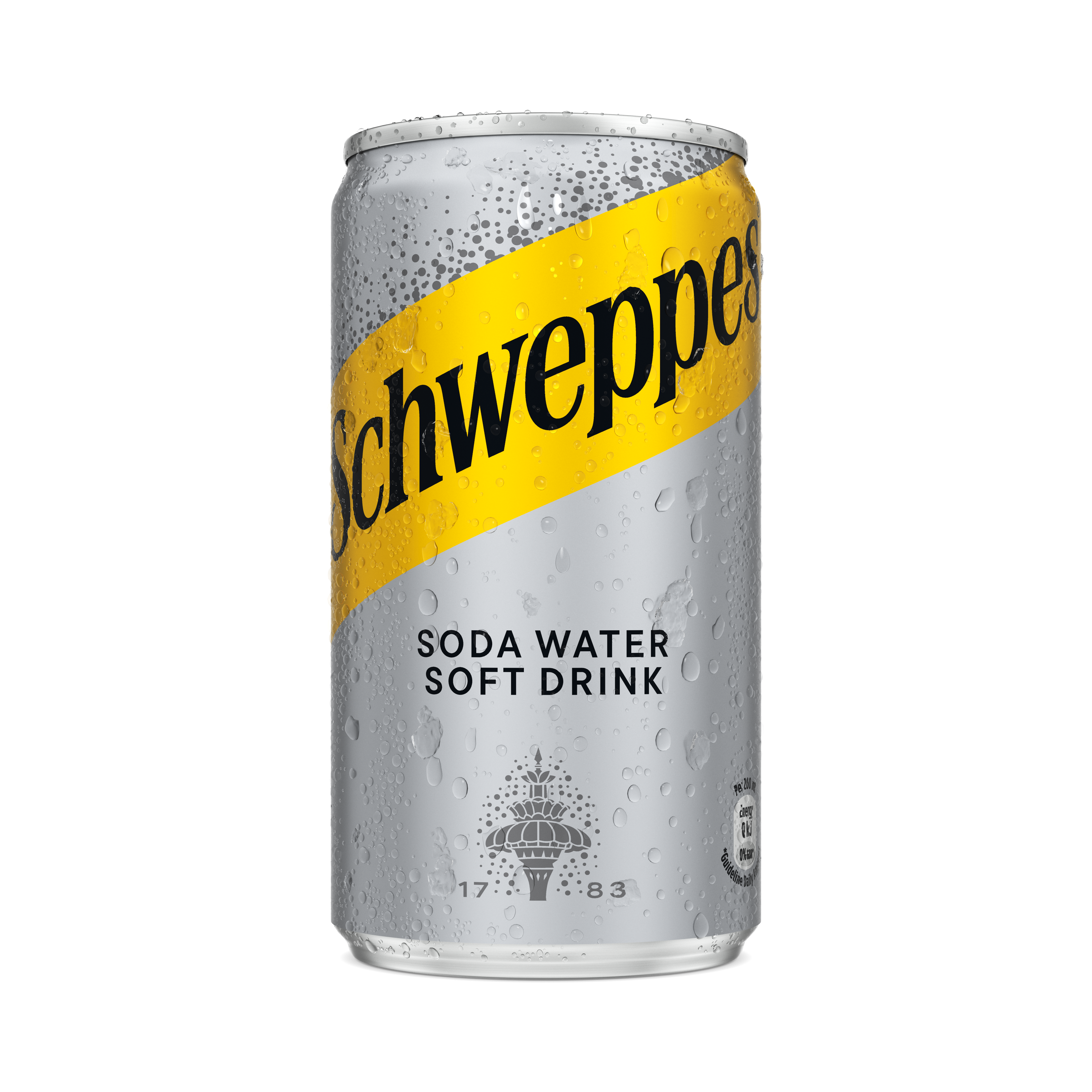 Bottle of Schweppes Soda Water