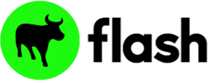 The Flash partner logo featuring a black cow inside a green circle, used for the Coca-Cola returnable promotion terms.