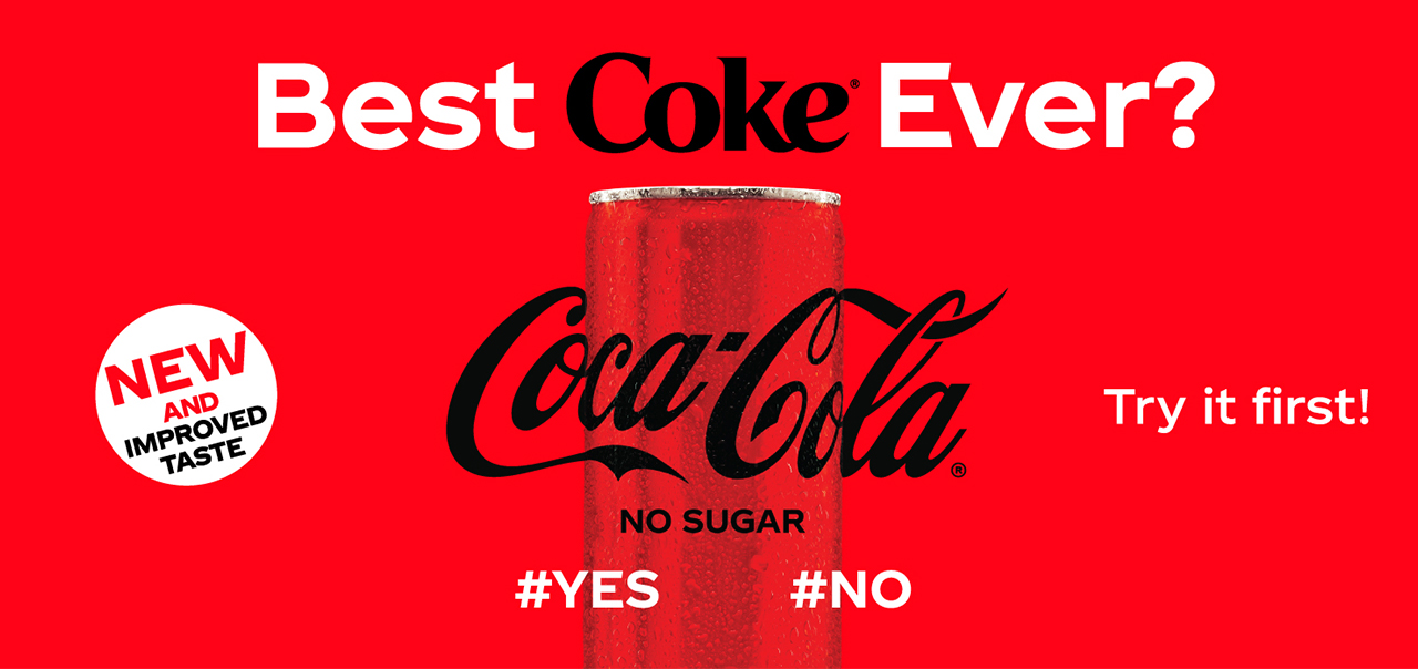 Coca-Cola No Sugar banner